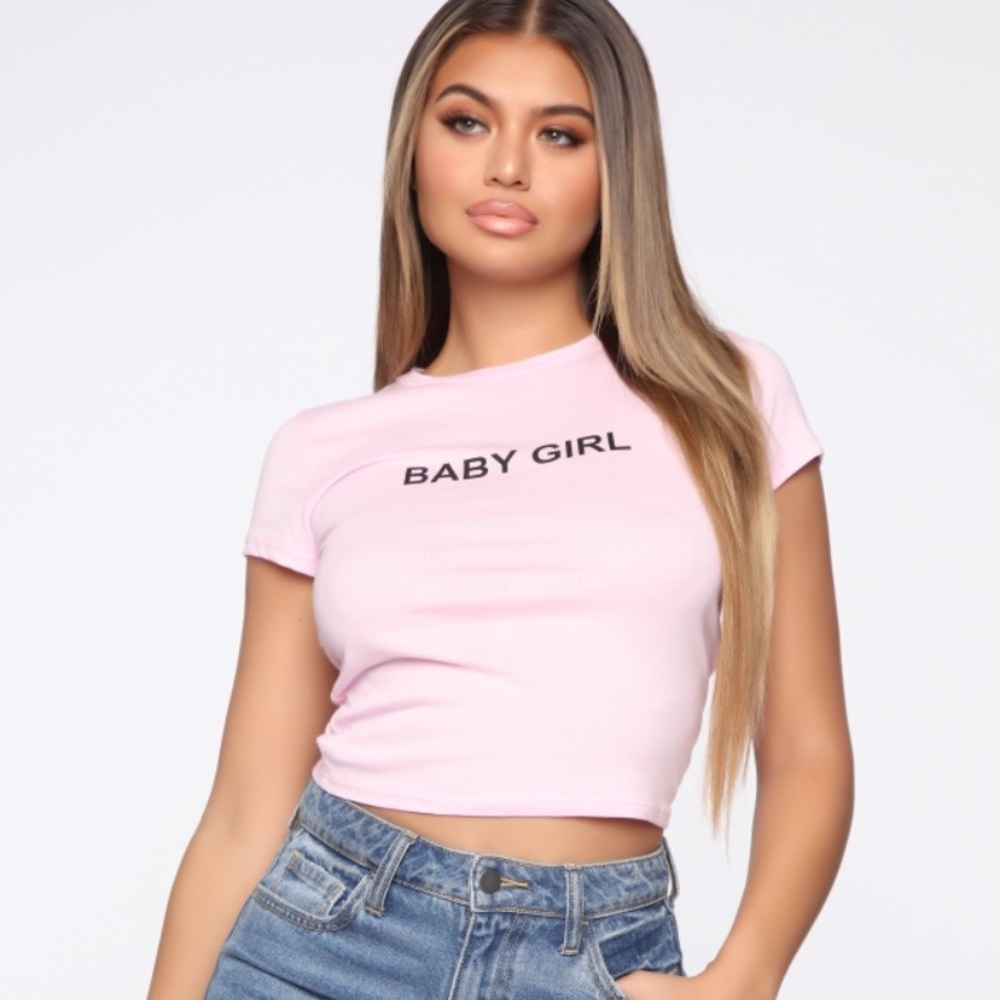 Baby girl cropped tee